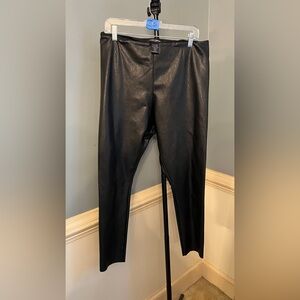 Mario Serrani Black Faux Leather Pants